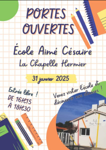 affiche portes ouvertes Aimé Césaire